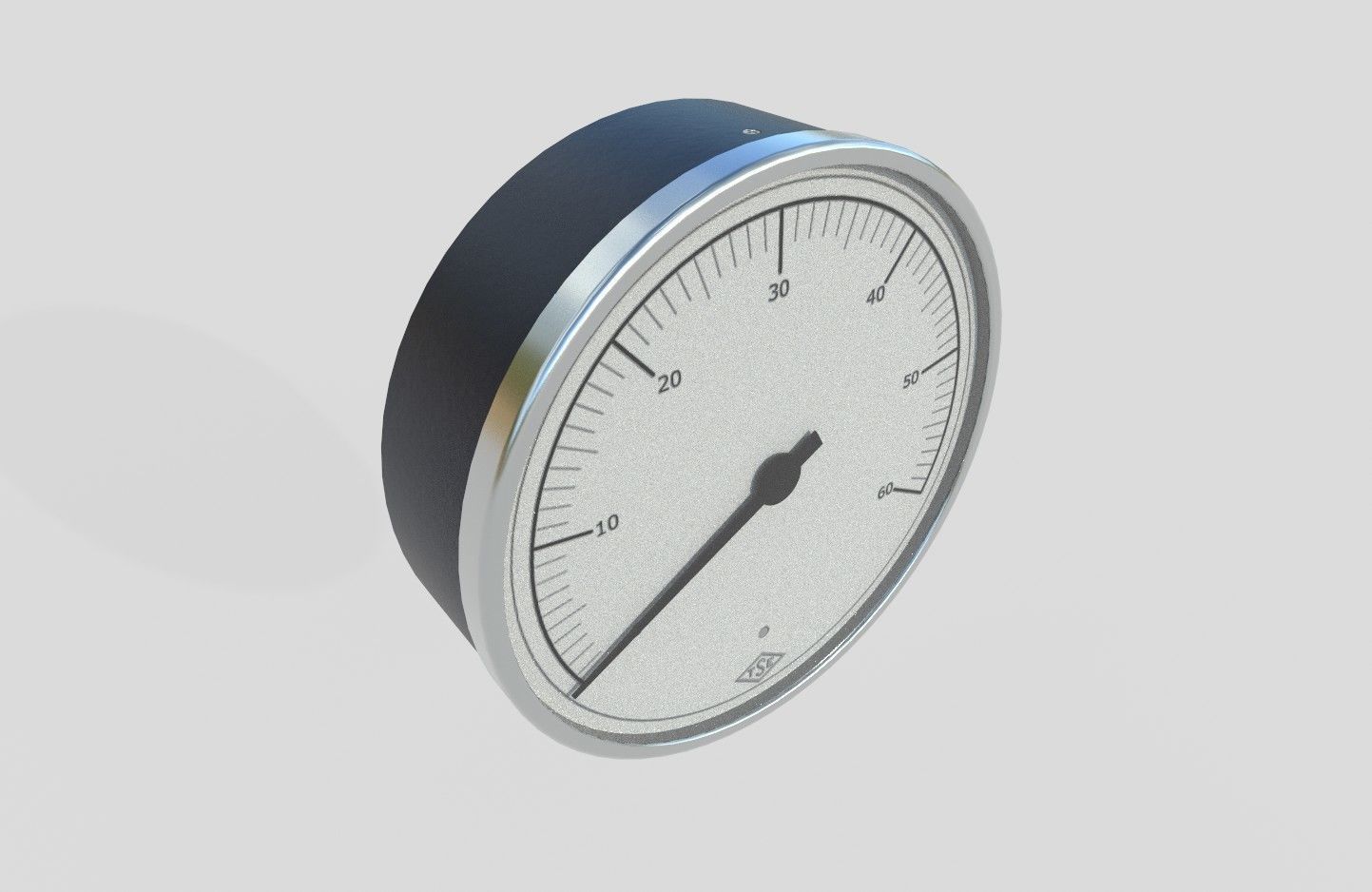 Pressure Gauge M4 Low-poly 3D model_11