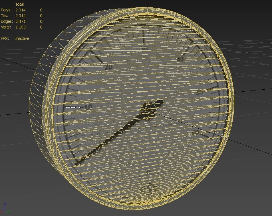 Pressure Gauge M4 Low-poly 3D model_16