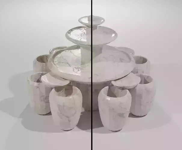 Fountain with three bowls 3D model