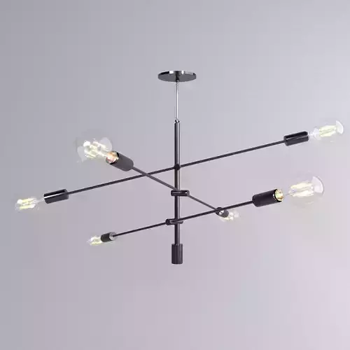 West Elm Black Mobile Chandelier  3D model