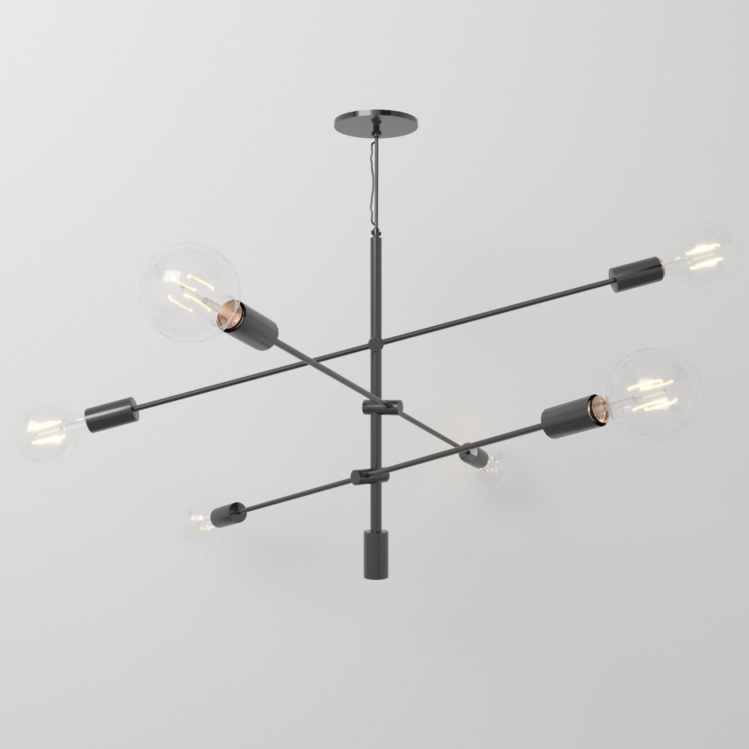 West Elm Black Mobile Chandelier  3D model_3