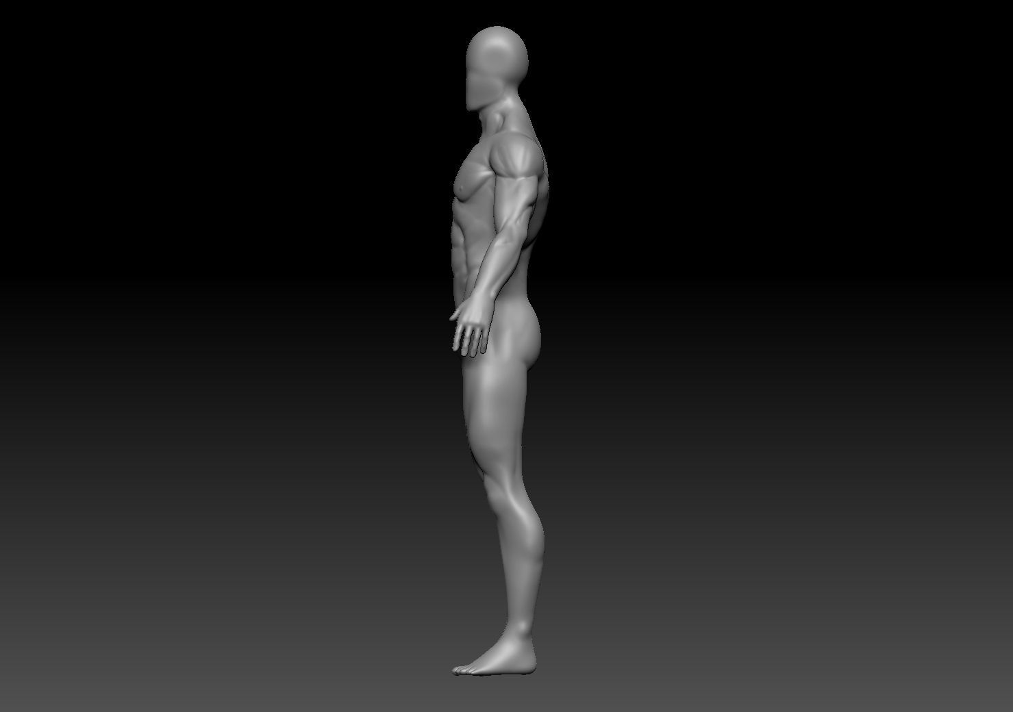 fit male base mesh 3D model_2