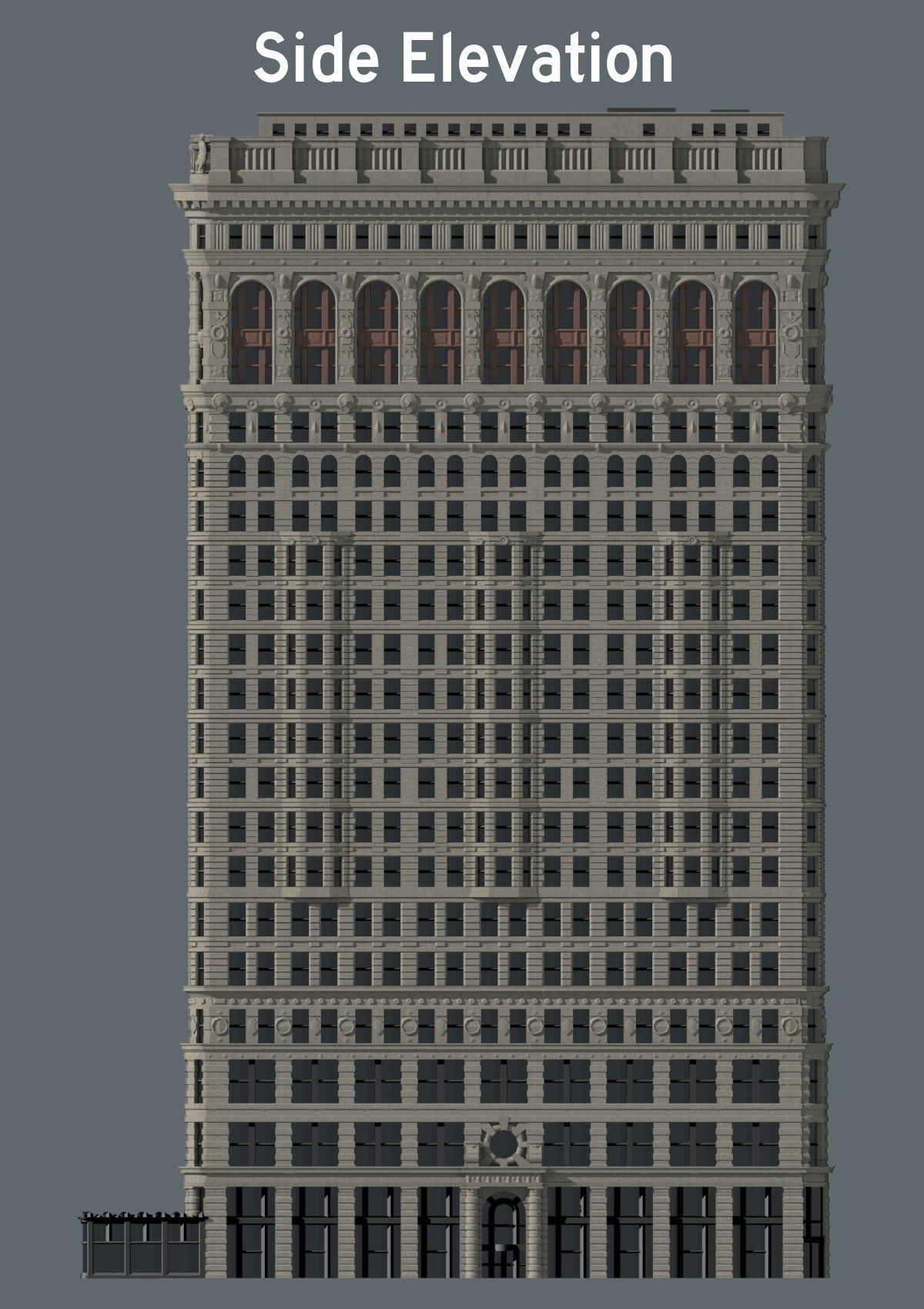 Flatiron Building 3D print model_4