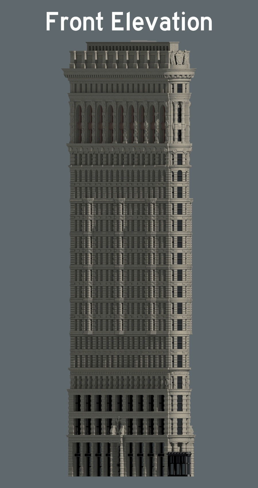 Flatiron Building 3D print model_3