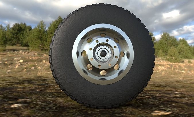 Truck Wheel High Poly 3D model