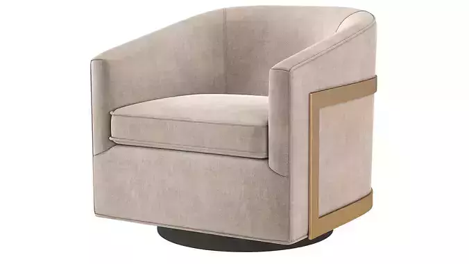 Reginald Swivel Chair Restoration Hardware RH 3D model