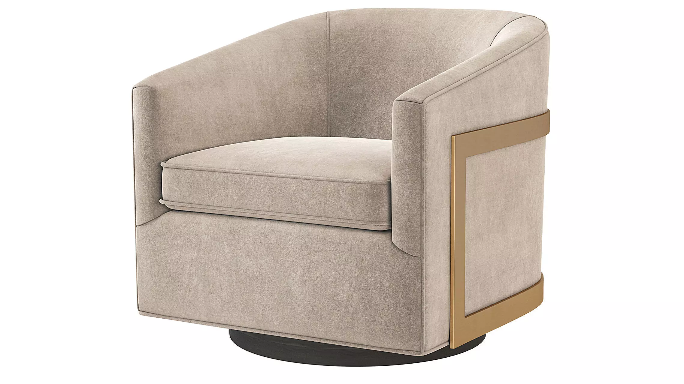Reginald Swivel Chair Restoration Hardware RH 3D model