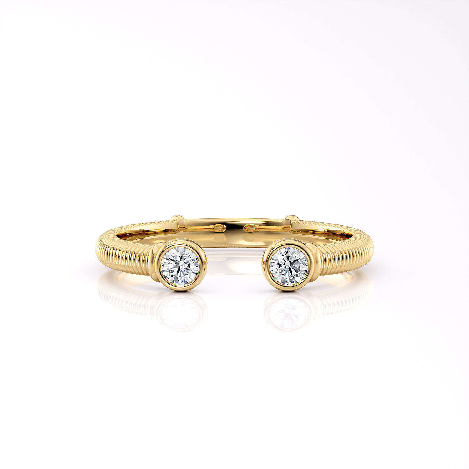 Band spring ring with stones printable 3d model 3D print model_8