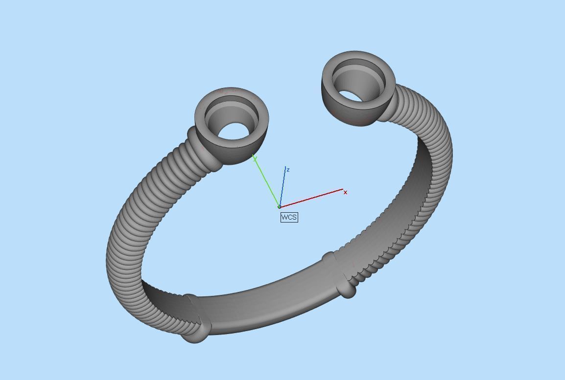 Band spring ring with stones printable 3d model 3D print model_18