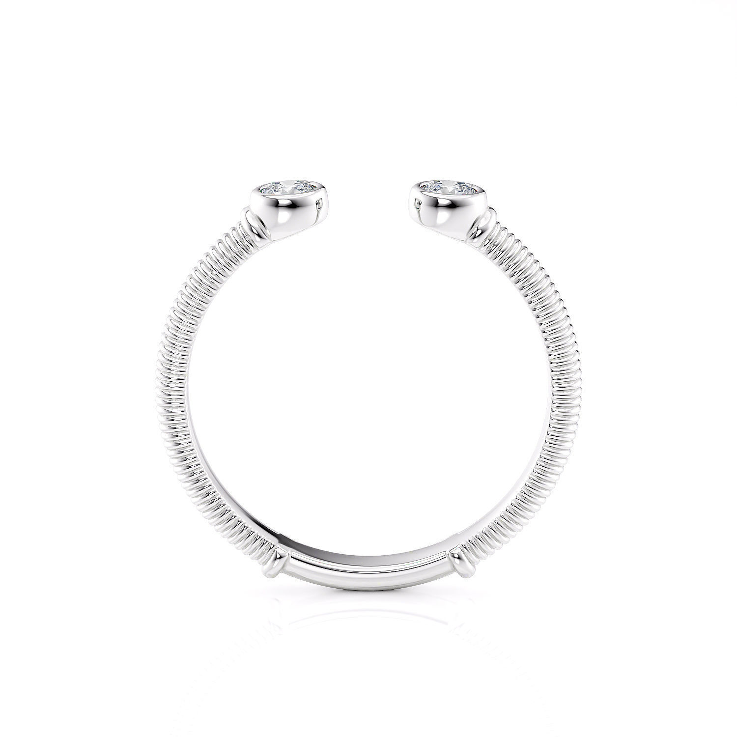 Band spring ring with stones printable 3d model 3D print model_7