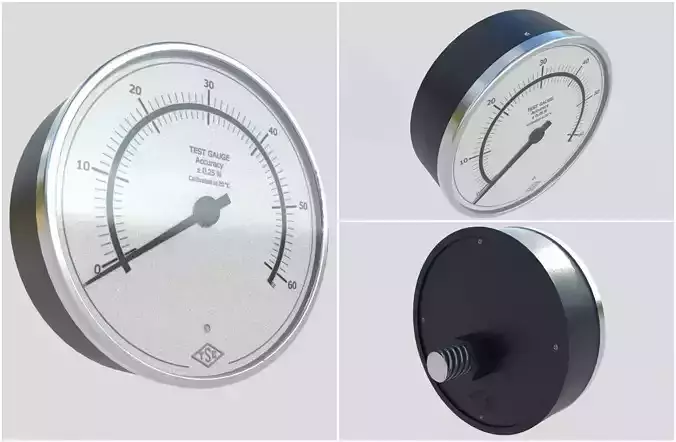 Pressure Gauge M7 Low-poly 3D model