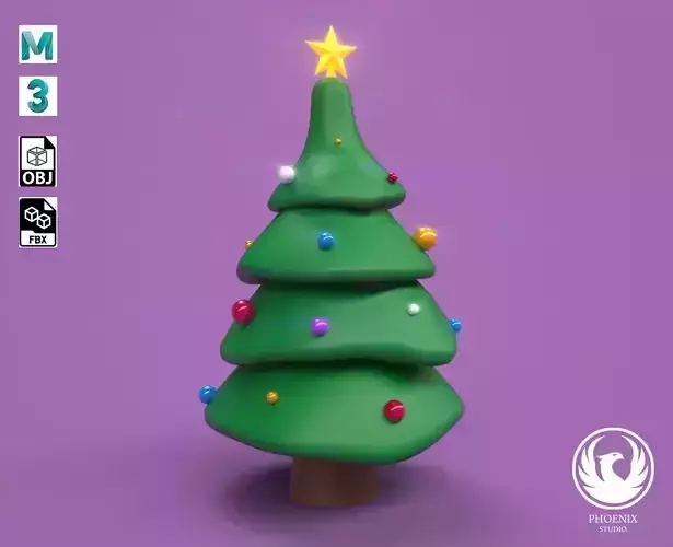 Pine Tree 3D model Low-poly 3D model