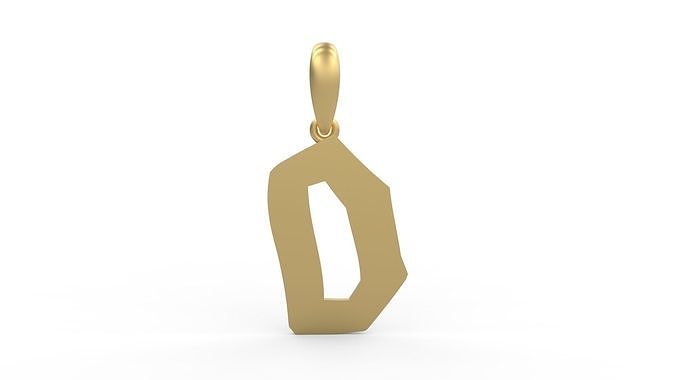 Initial Letters Pendant TimeBomb D 3D print model