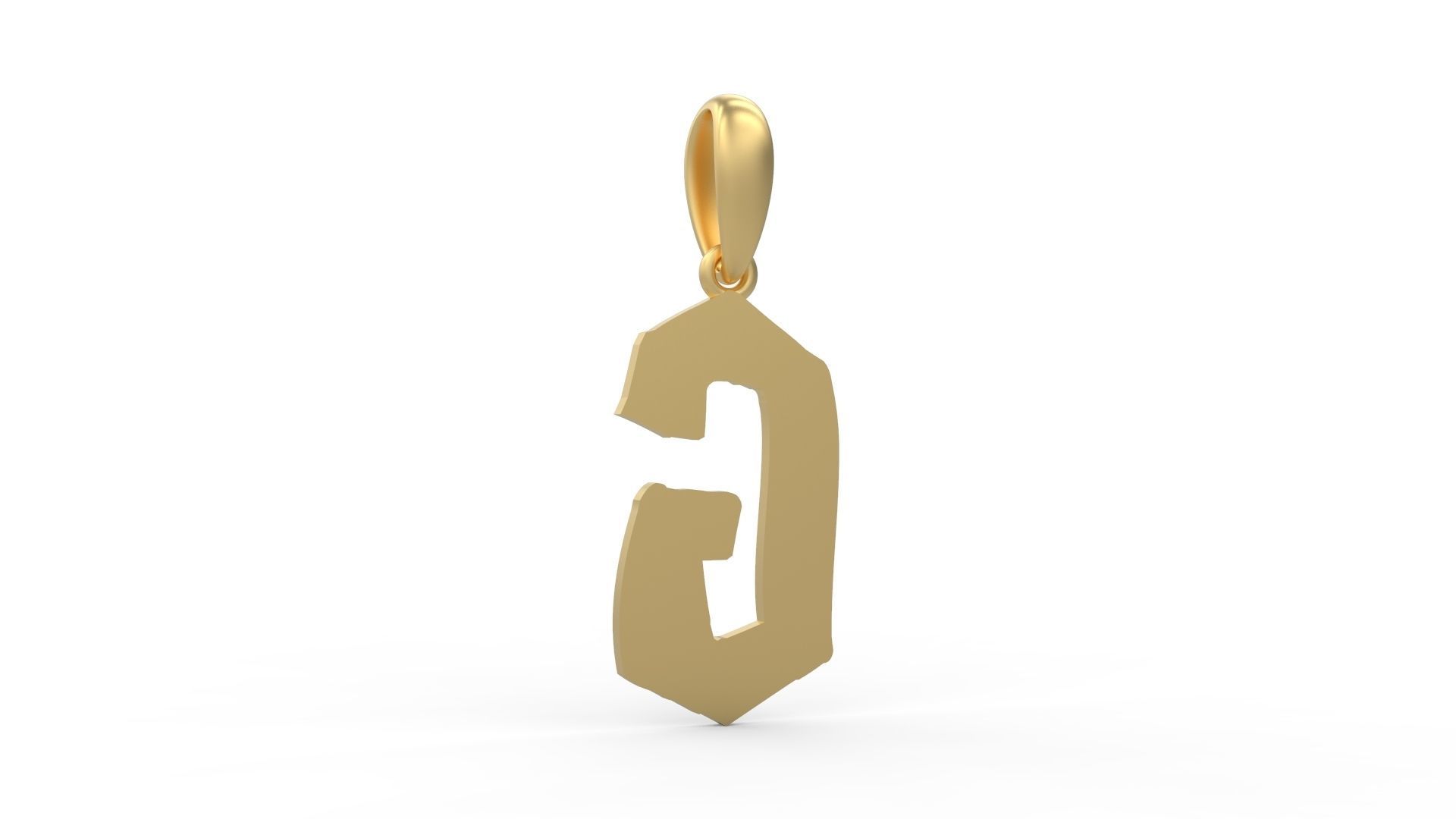 Initial Letters Pendant TimeBomb G 3D print model_3