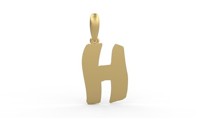 Initial Letters Pendant TimeBomb H 3D print model