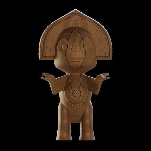 Maui Polynesian statue 3D print model