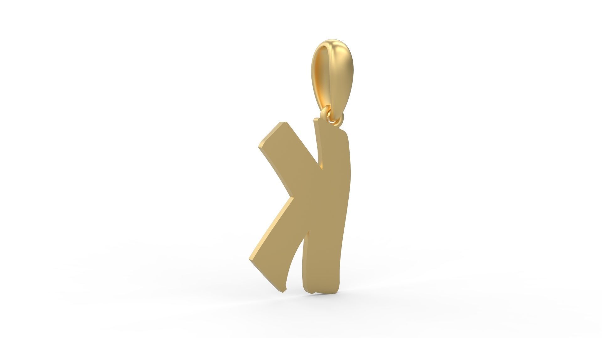 Initial Letters Pendant TimeBomb K 3D print model_3