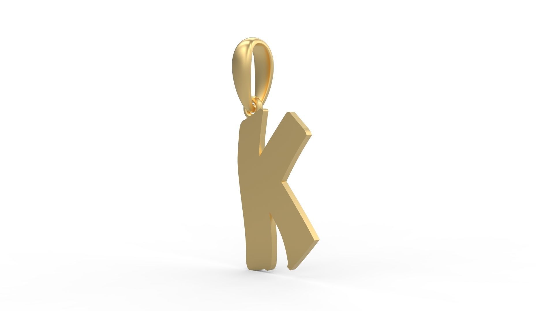 Initial Letters Pendant TimeBomb K 3D print model_1