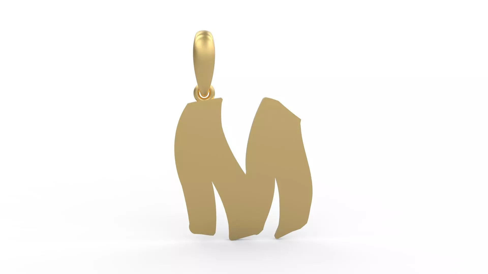 Initial Letters Pendant TimeBomb M 3D print model_0