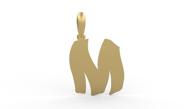 Initial Letters Pendant TimeBomb M 3D print model