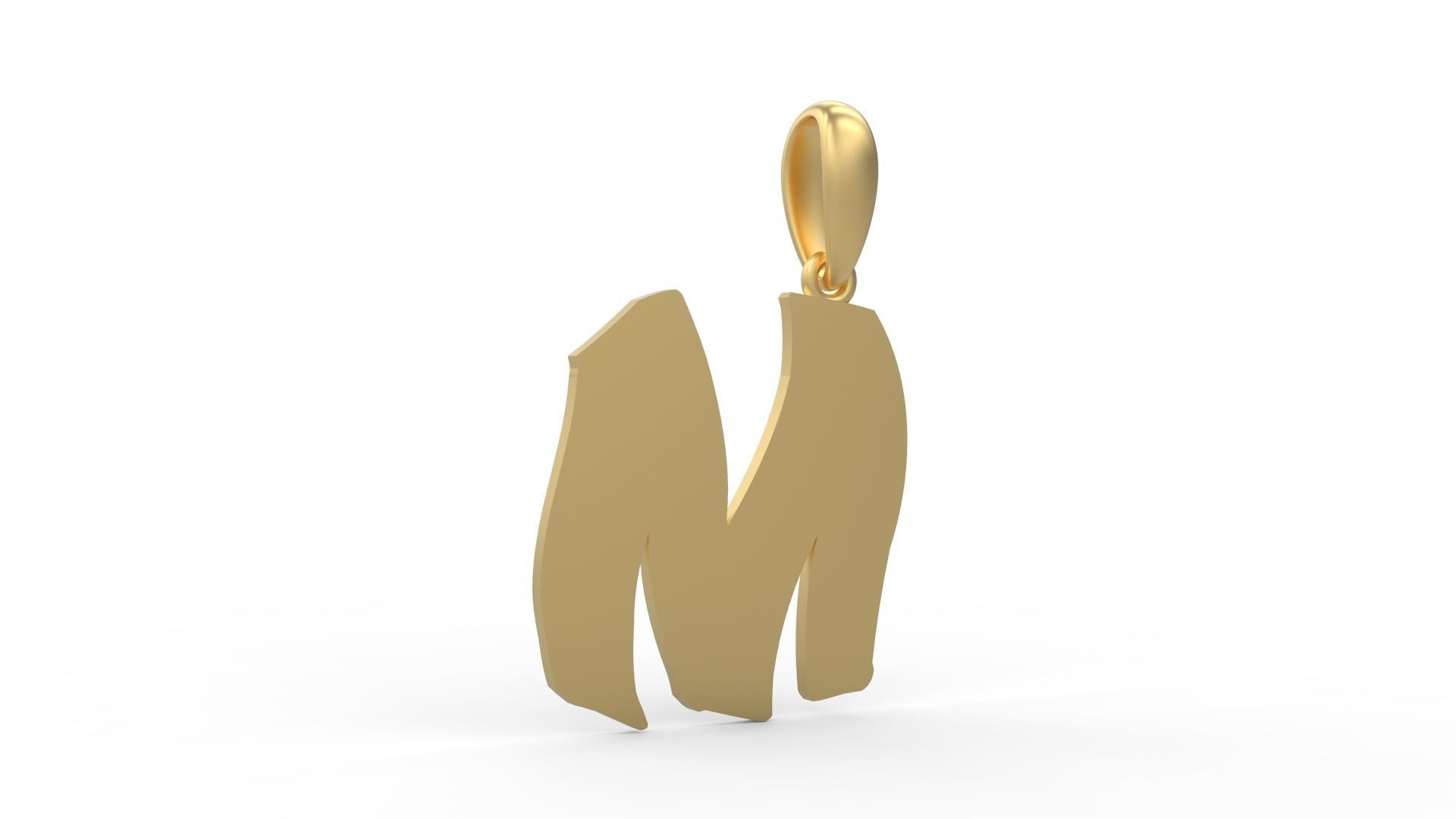 Initial Letters Pendant TimeBomb M 3D print model_3