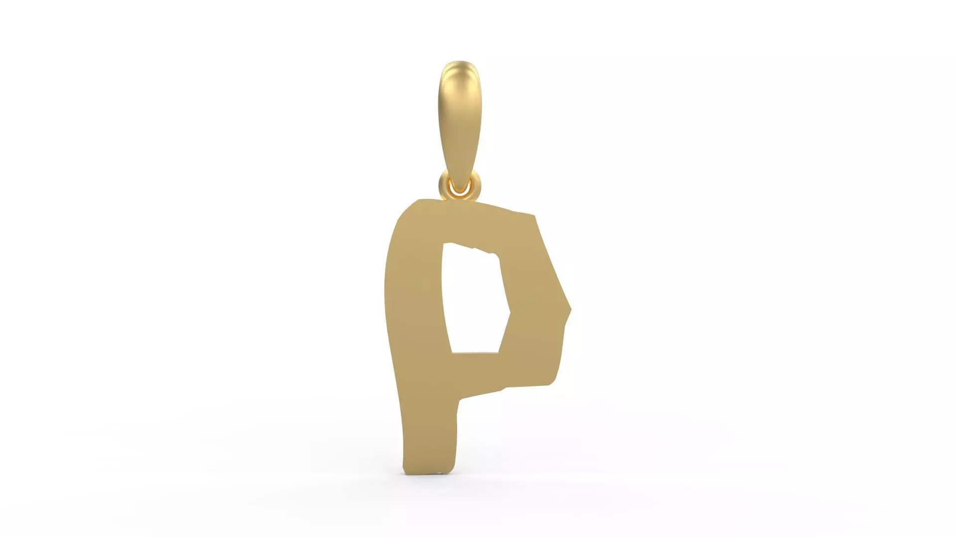 Initial Letters Pendant TimeBomb P 3D print model_0