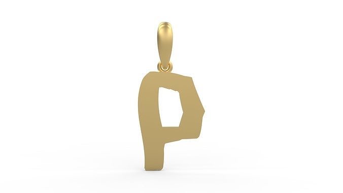 Initial Letters Pendant TimeBomb P 3D print model