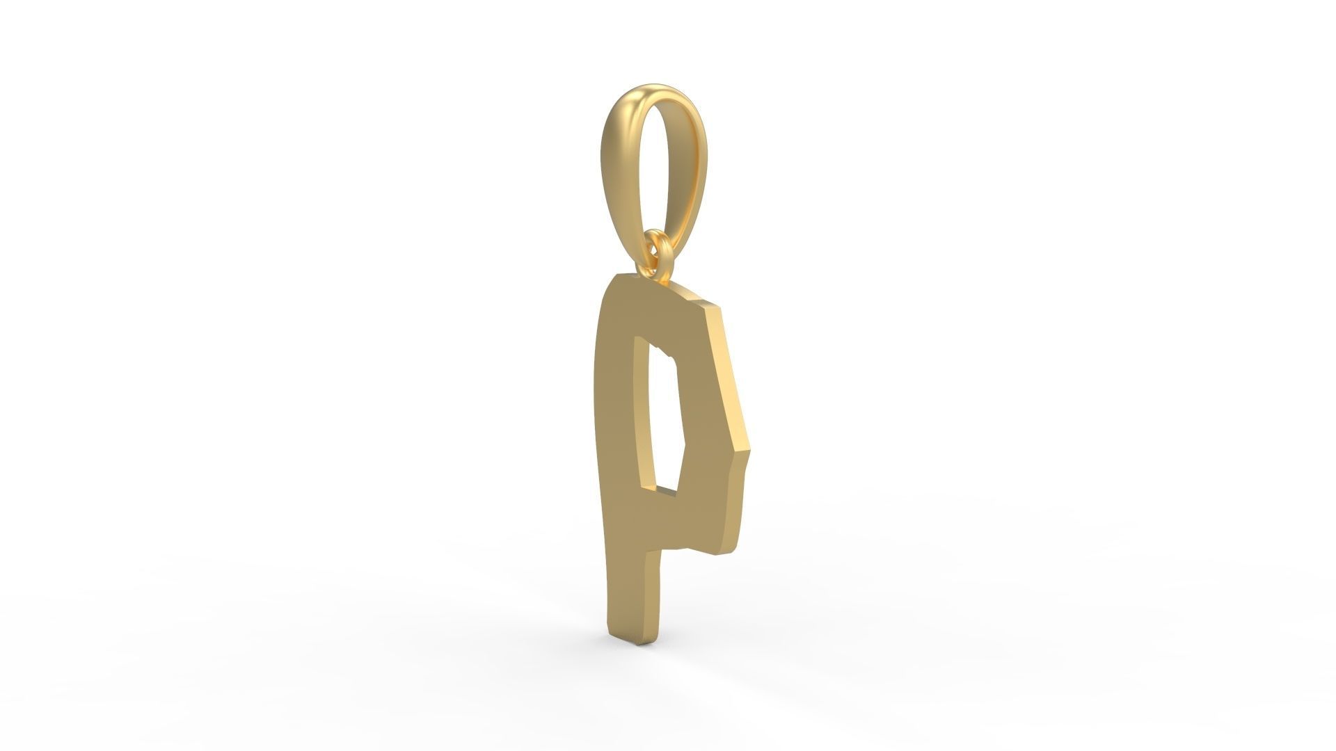 Initial Letters Pendant TimeBomb P 3D print model_1