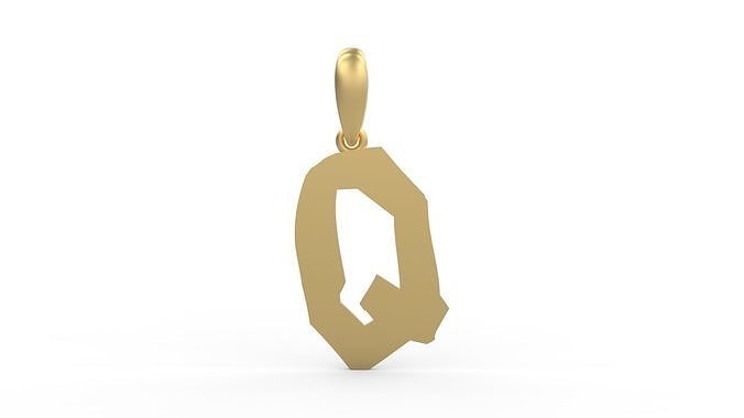 Initial Letters Pendant TimeBomb Q 3D print model
