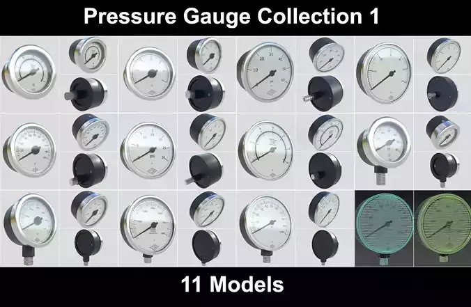Pressure Gauge Collection 1 - 11 Models 