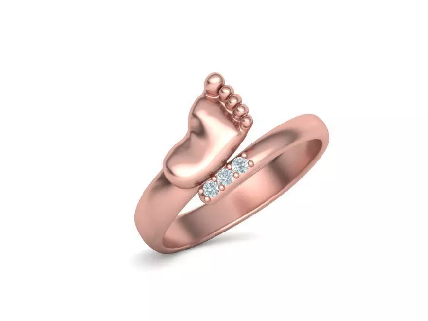 Mother Ring Baby Foot Ring Jewelry 3dmodel 3D print model