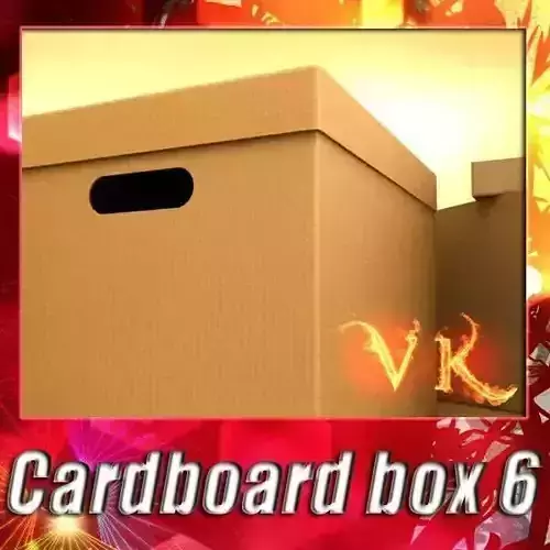 Photorealistic Cardboard Banker Box High Res 3D model
