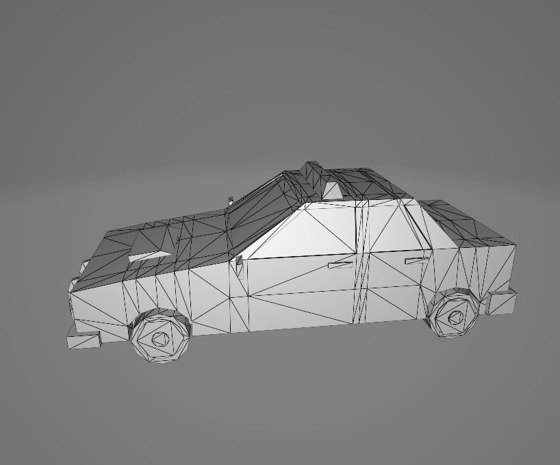 LowPoly Police Car Low-poly 3D model_3
