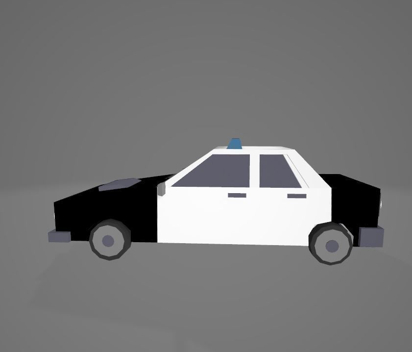 LowPoly Police Car Low-poly 3D model_1