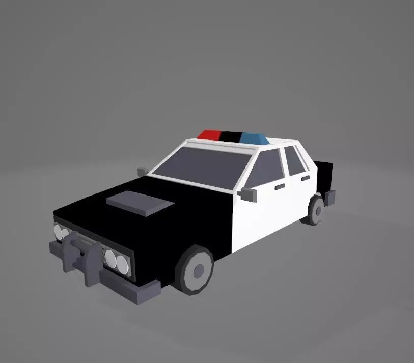 LowPoly Police Car Low-poly 3D model_0