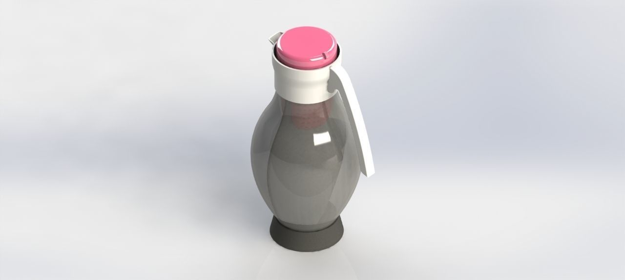 Carafe with two bowls 3D print model_1