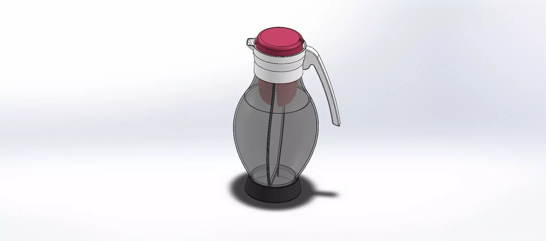 Carafe with two bowls 3D print model_0