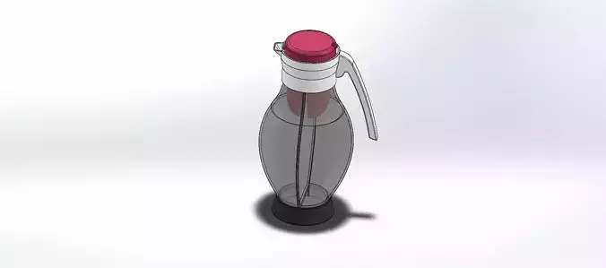 Carafe with two bowls 3D print model