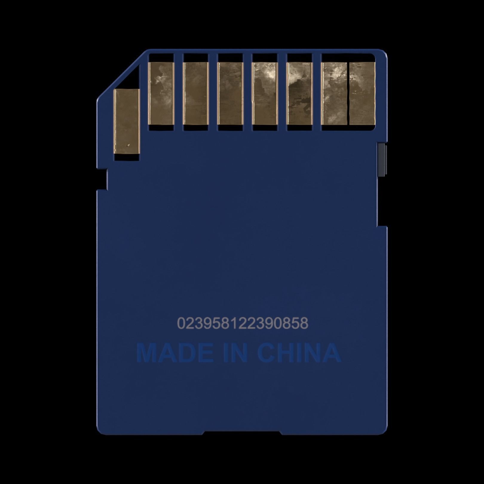 SD Cards Low-poly 3D model_4