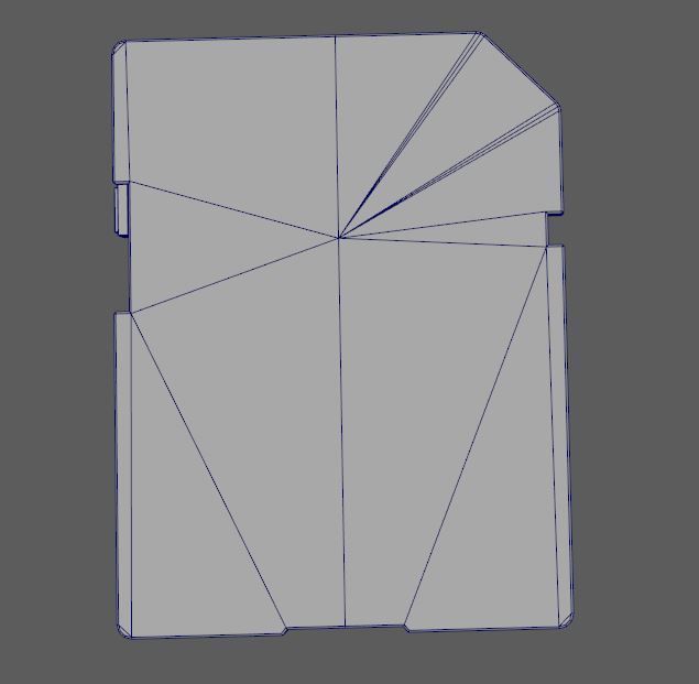 SD Cards Low-poly 3D model_7