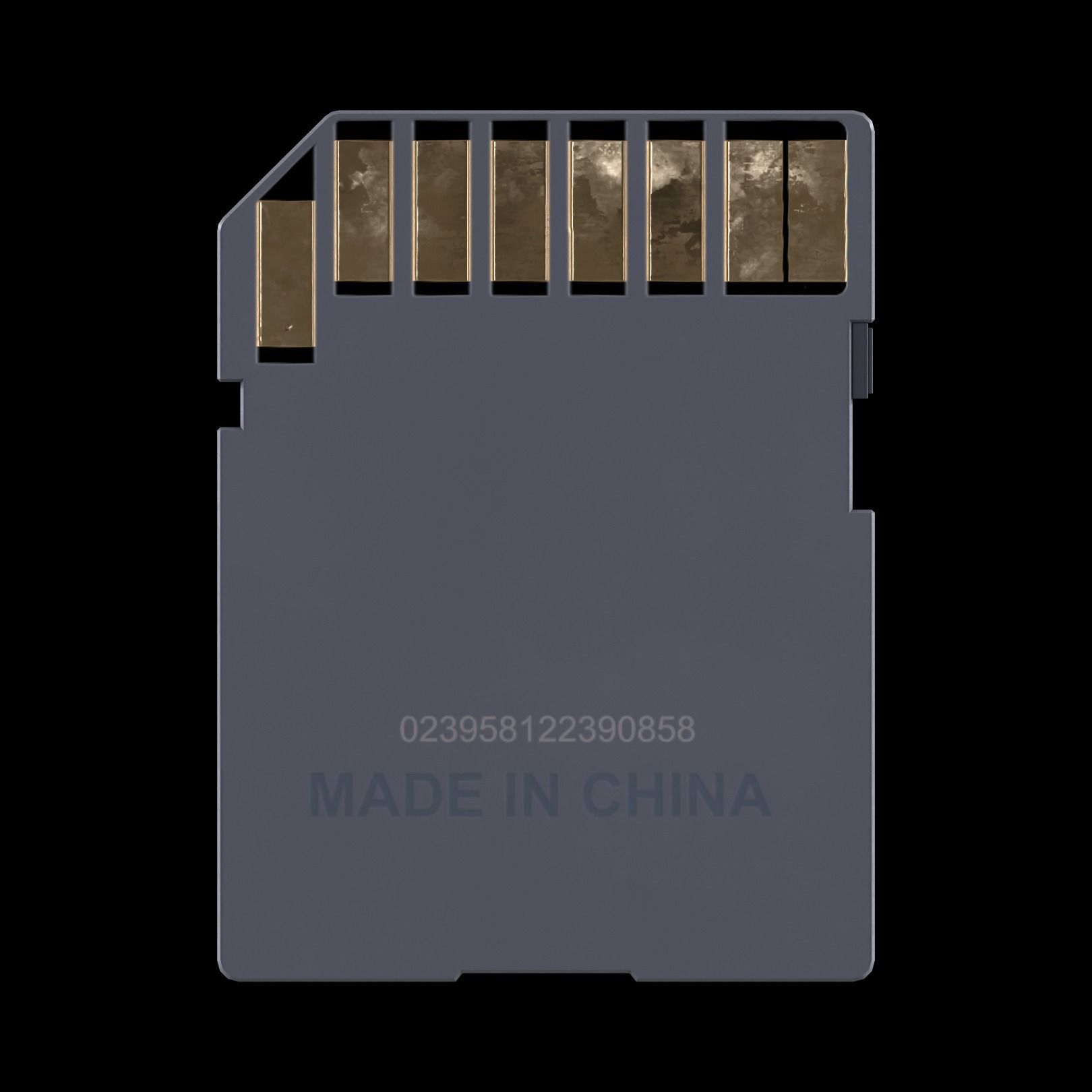 SD Cards Low-poly 3D model_5