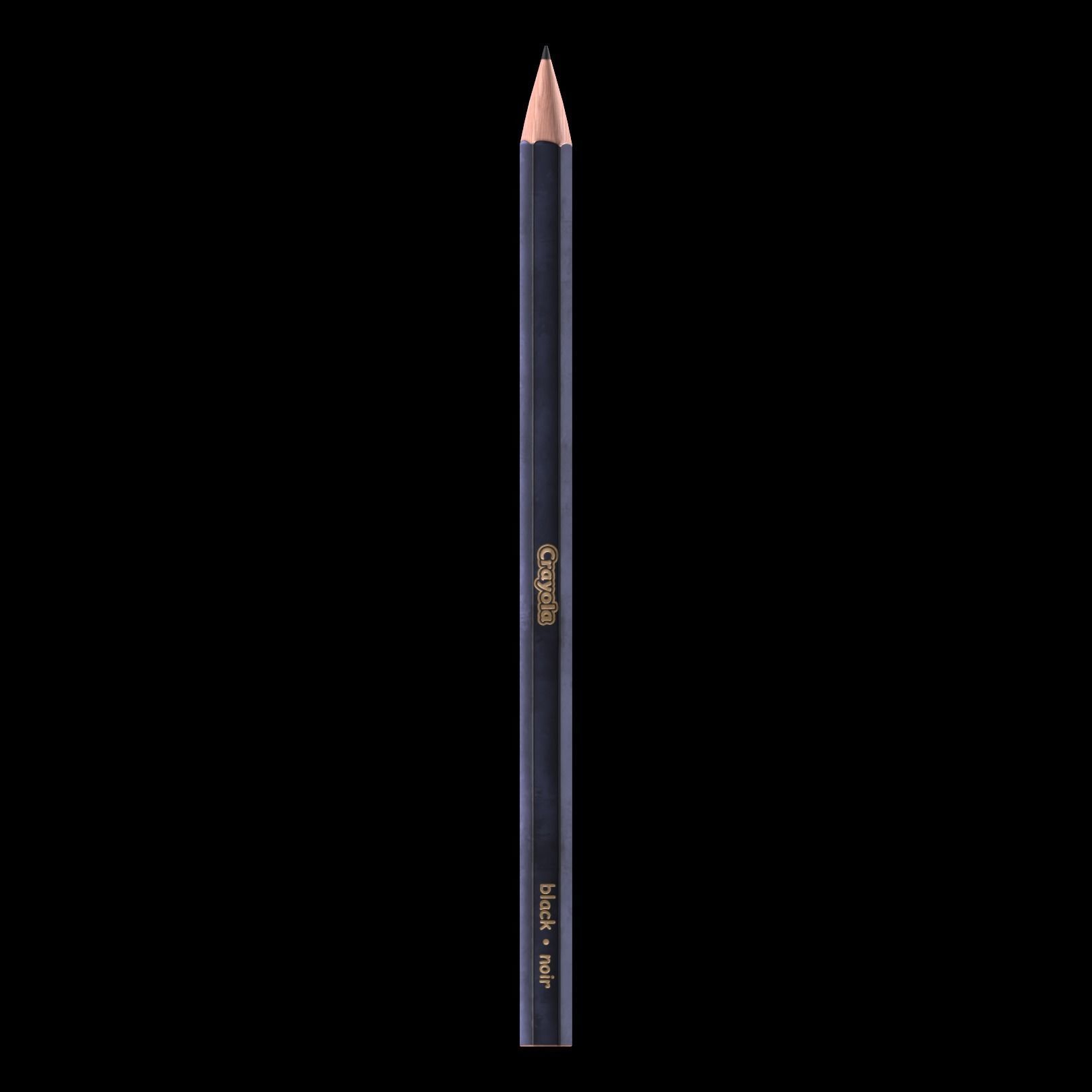 Colored Pencils Low-poly 3D model_3