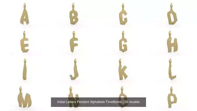 Initial Letters Pendant Alphabets TimeBomb