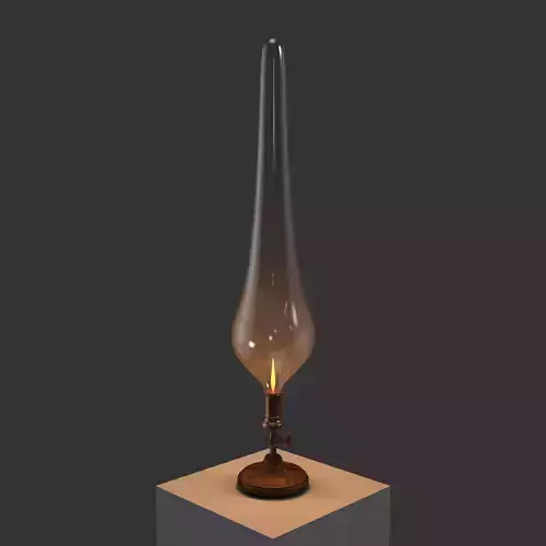 Victorian Gas lamp Low-poly 3D model
