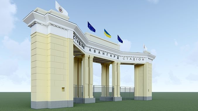 Arc in street Low-poly 3D model