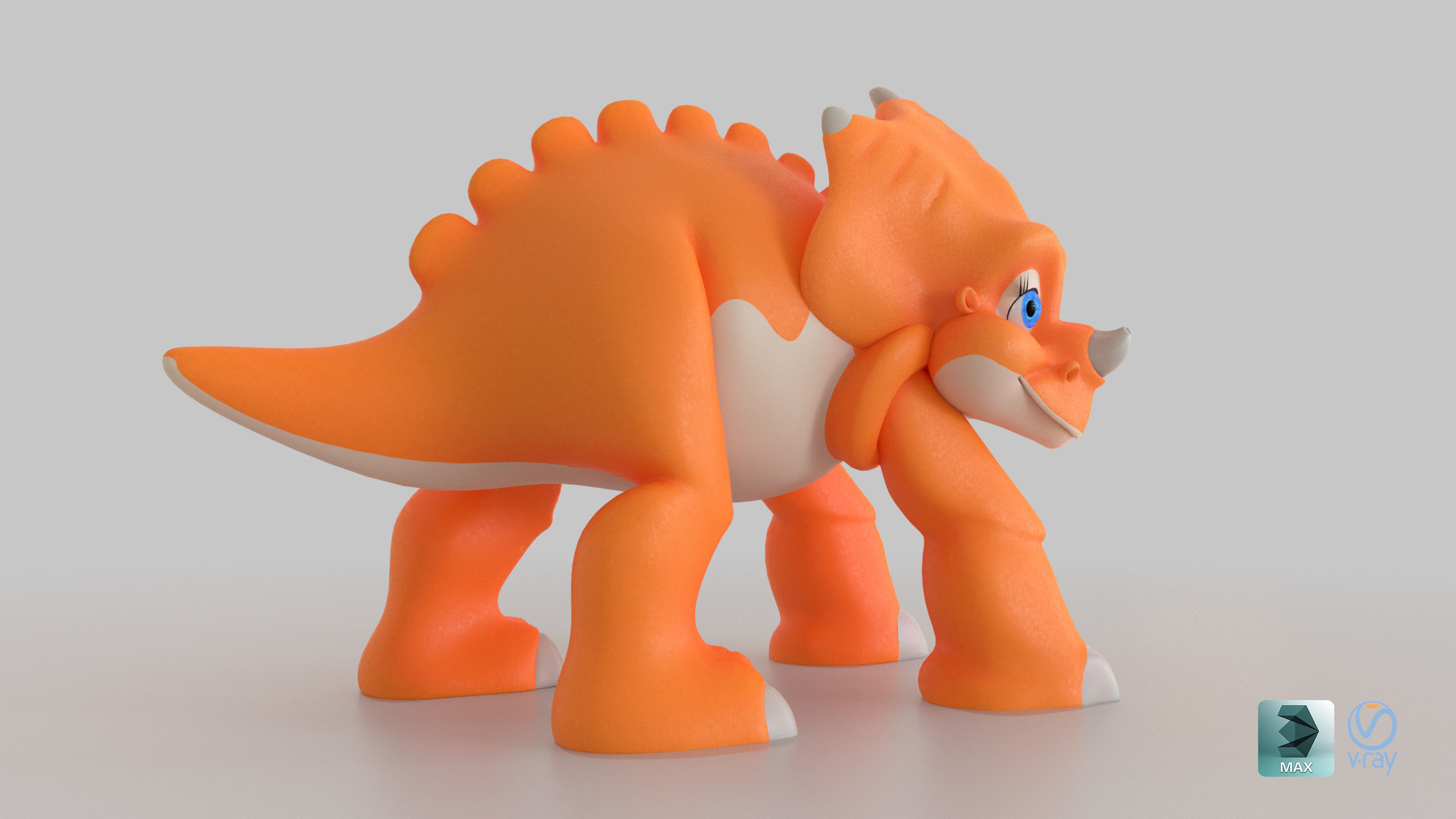 Cera Triceratops Free low-poly 3D model_2