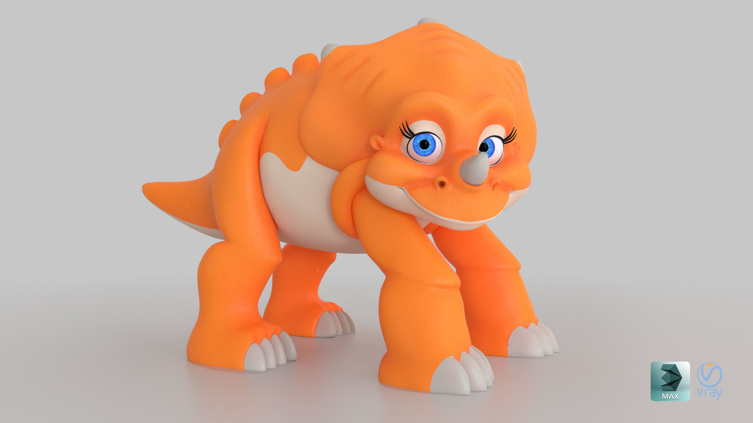 Cera Triceratops Free low-poly 3D model_1