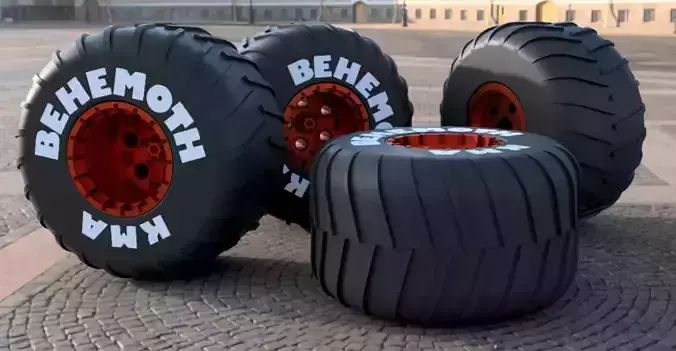 monster wheel 04 Free 3D model