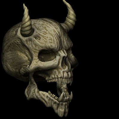 Lesser Demon Skull Prop and Tool 3D model_4
