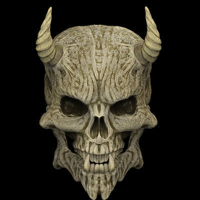 Lesser Demon Skull Prop and Tool 3D model_6